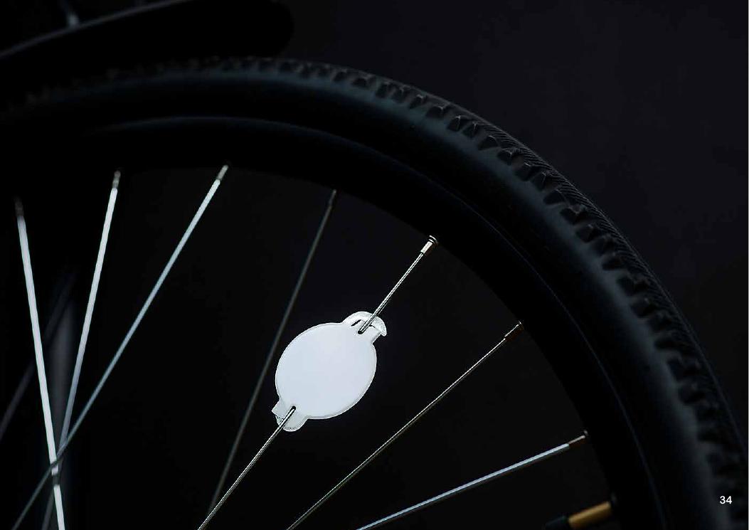 Endurskinsmerki á teinum reiðhjóls